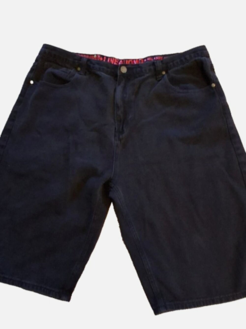 LU LINEA UOMO  Relaxed Straight Fit Men's Size 42 Cotton Black Pockets Shorts